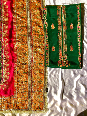Mehru Baagh - Handcrafted Raw Silk Set