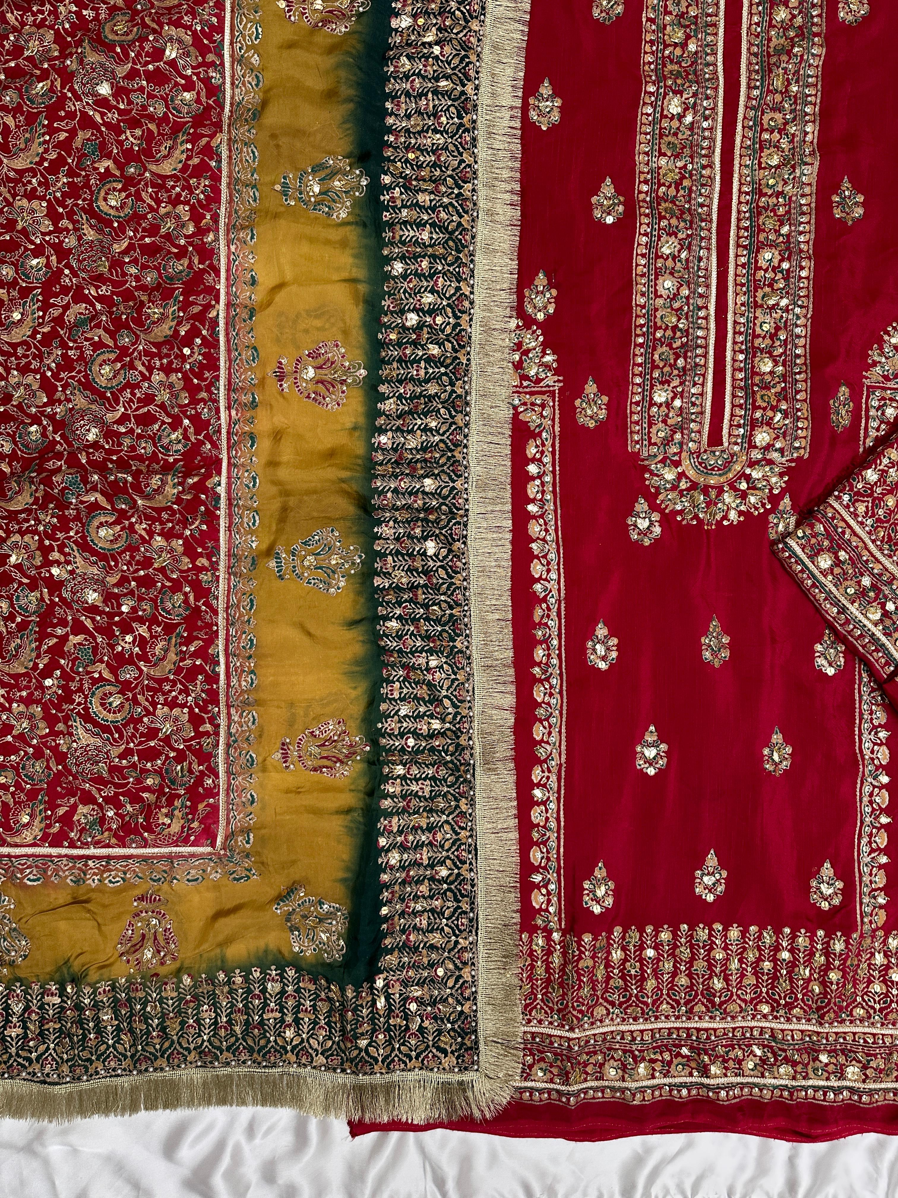 Zarq Gulnar – Handcrafted Raw Silk Set