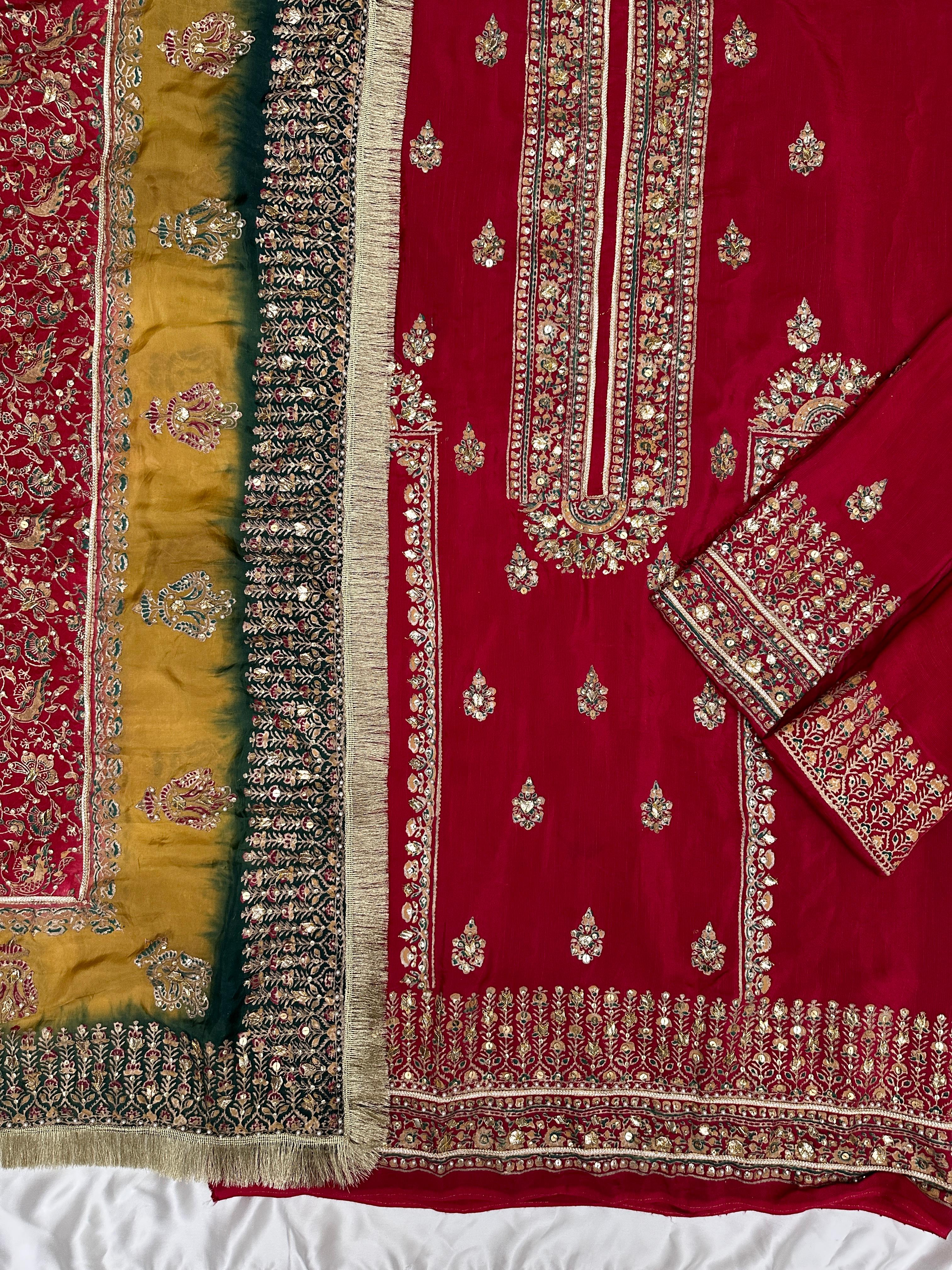 Zarq Gulnar – Handcrafted Raw Silk Set