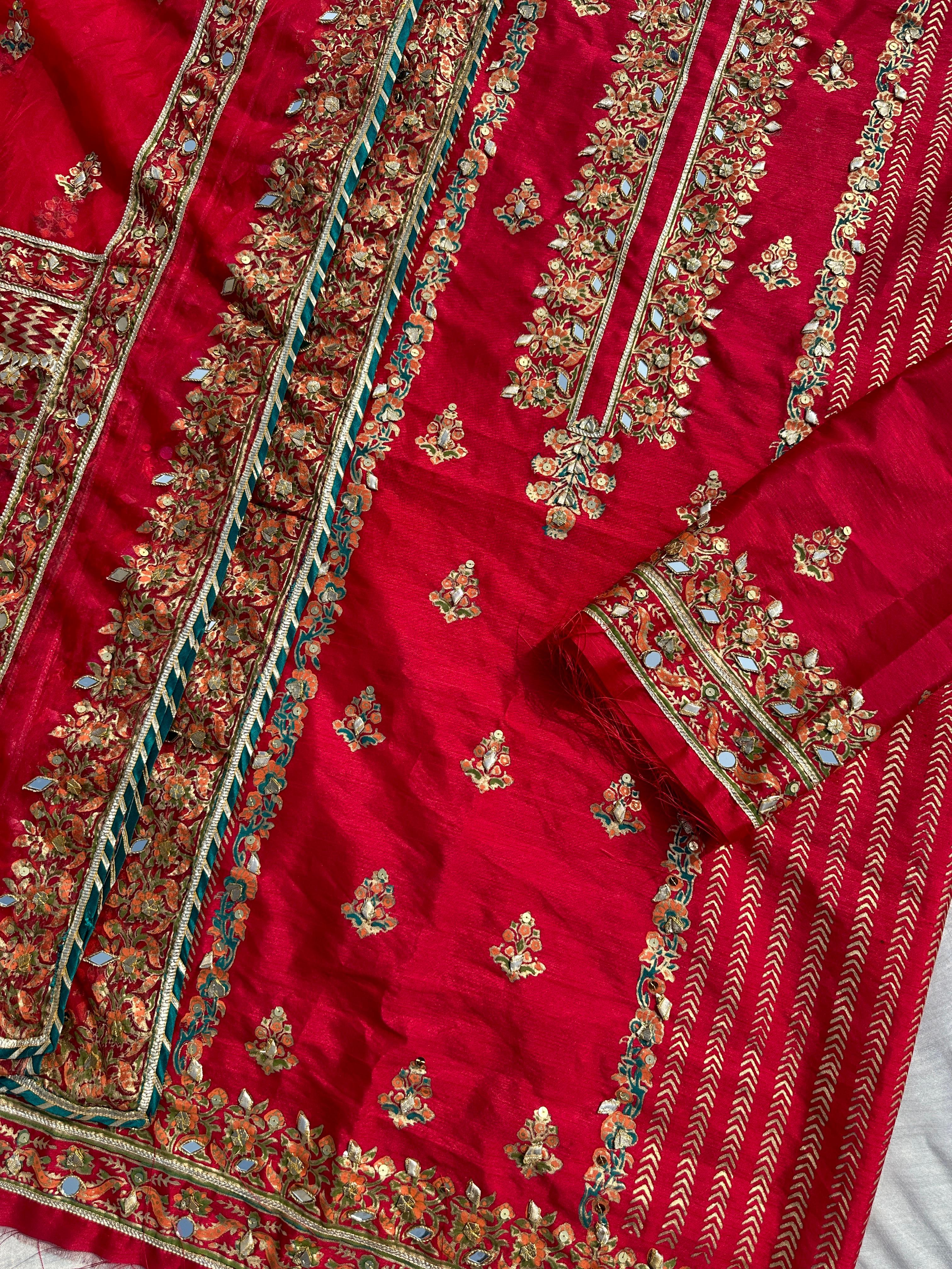 Hot Pink Luxury 2-Piece in Handcrafted Raw Silk