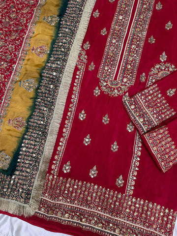 Zarq Gulnar – Handcrafted Raw Silk Set
