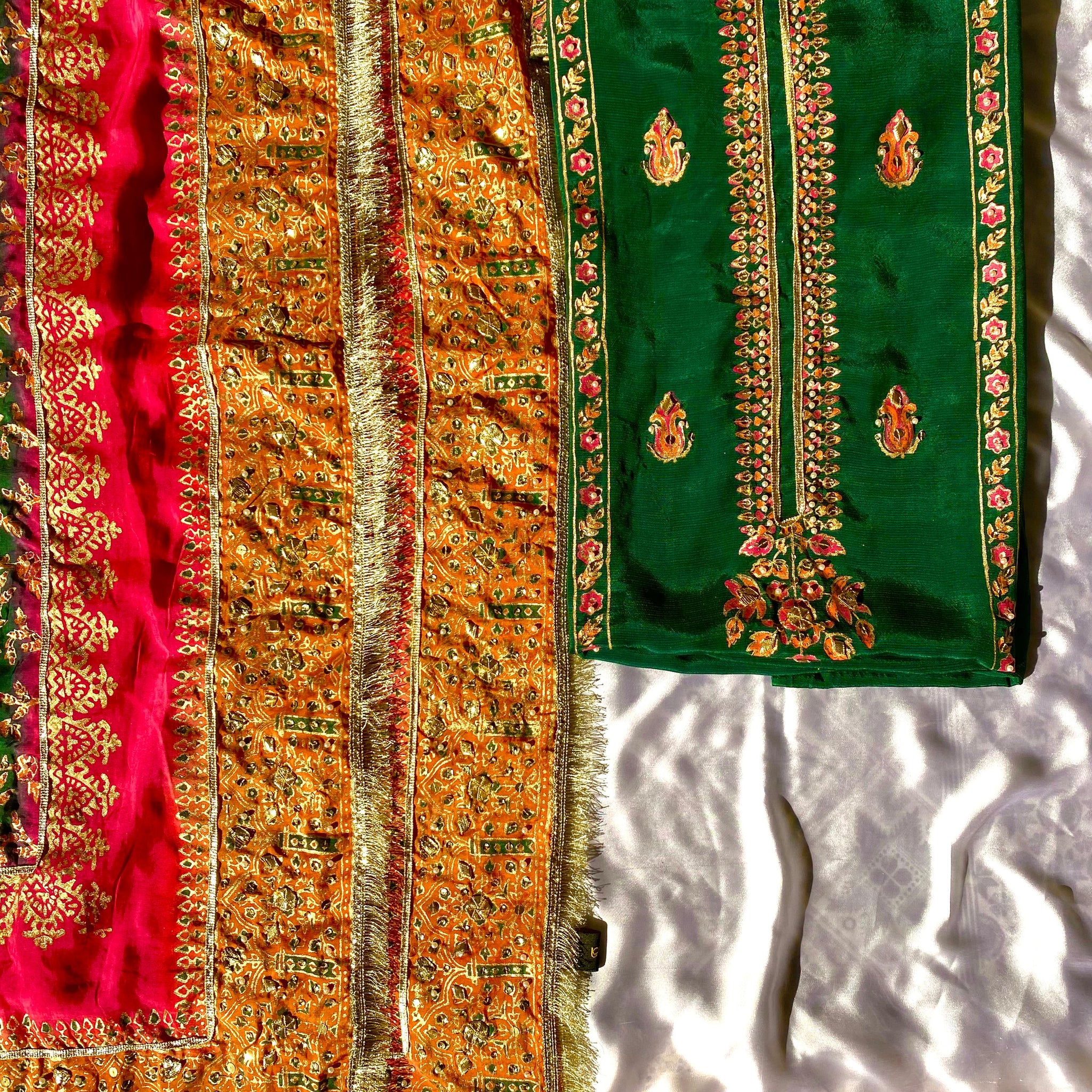 Mehru Baagh - Handcrafted Raw Silk Set